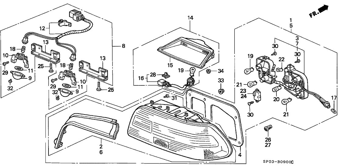 Acura 33502-SP0-A11 Cover & Connector, Passenger Side (1)