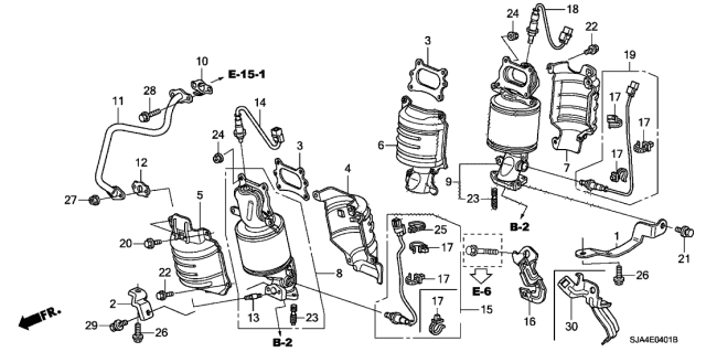 2012 Acura RL Stay, Front Converter Diagram for 11942-RKG-A01