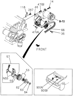 1996 Acura SLX Bolt Gear Case Diagram for 0-28151-025-0