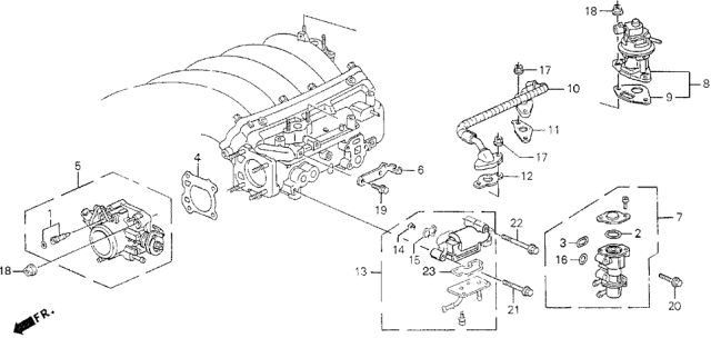 1992 Acura Vigor Egr Pipe Gasket (Ishino Gasket) Diagram for 18721-PR7-A01