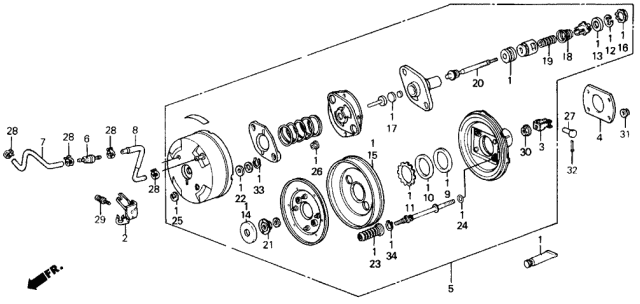 1986 Acura Integra Diaphr Diagram for 46422-SE3-003