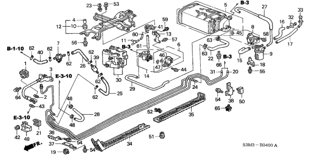2003 Acura CL Joint, Drain Tube Diagram for 17742-S84-A01