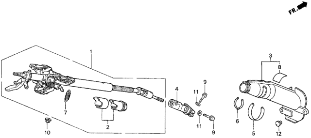 1999 Acura CL Cover, Steering Joint Diagram for 53320-SV7-A00