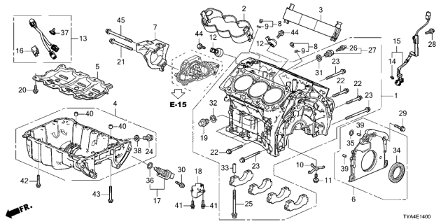 2022 Acura MDX Pin, Dowel 13X37 Diagram for 90715-5G0-A00