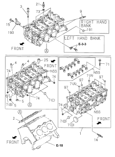 1999 Acura SLX Cylinder Head Assembly, Driver Side Diagram for 8-97186-704-0