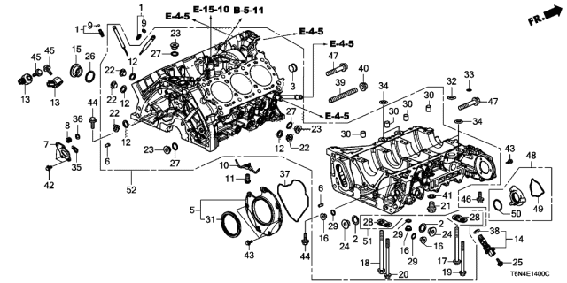 2020 Acura NSX Orifice Assembly, Oil Control Diagram for 11104-58G-A00