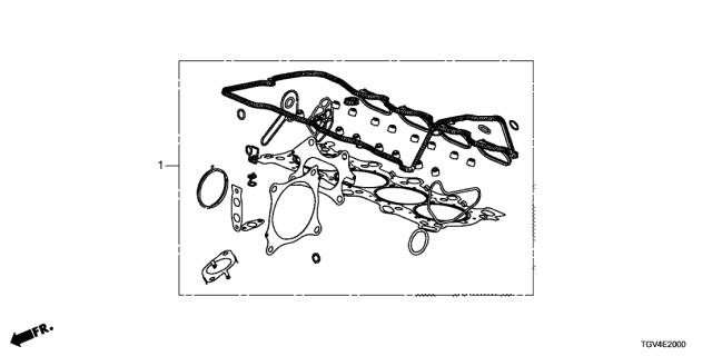 2021 Acura TLX Cylinder Head Gasket Kit Diagram for 06110-6B2-A00