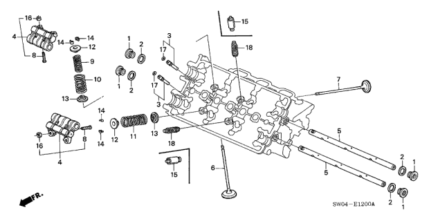 2000 Acura NSX Motion Assembly, Lost Diagram for 14820-PCB-003
