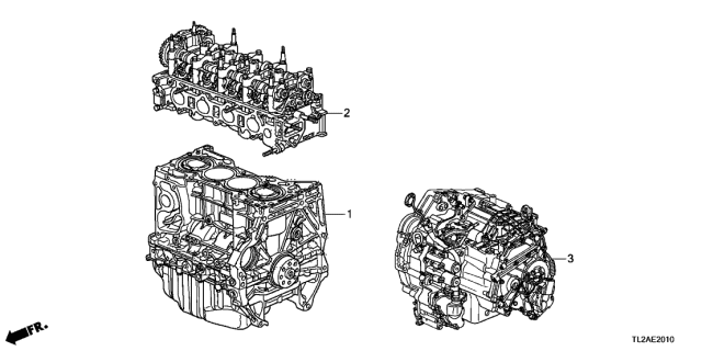 2014 Acura TSX Engine Assy. - Transmission Assy. (L4) Diagram