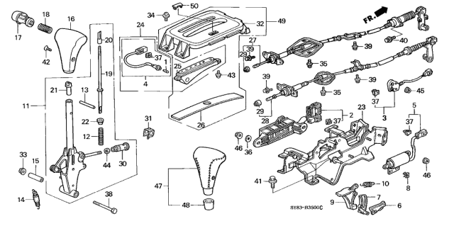 1998 Acura CL Control Wire Diagram for 54315-SS8-A83