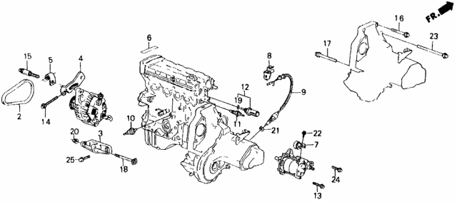 1988 Acura Integra Switch Assembly, Back-Up Light (Tec) Diagram for 35600-PG7-003