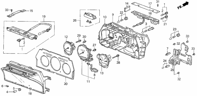 1988 Acura Legend Speedometer Assembly Diagram for 78120-SG0-A81