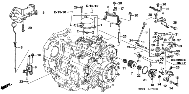 2004 Acura TL Bracket, Harness Diagram for 21236-RAY-000
