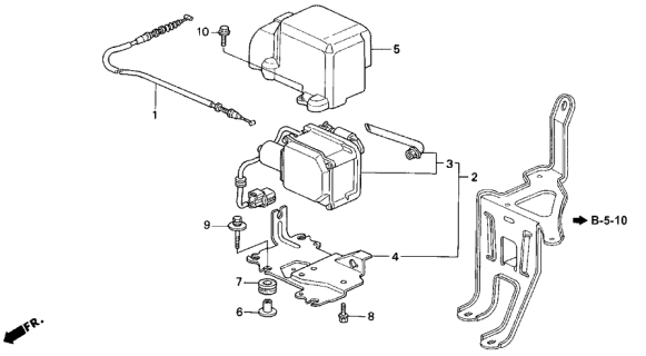 1991 Acura Legend Actuator Assembly Diagram for 36510-PY3-004