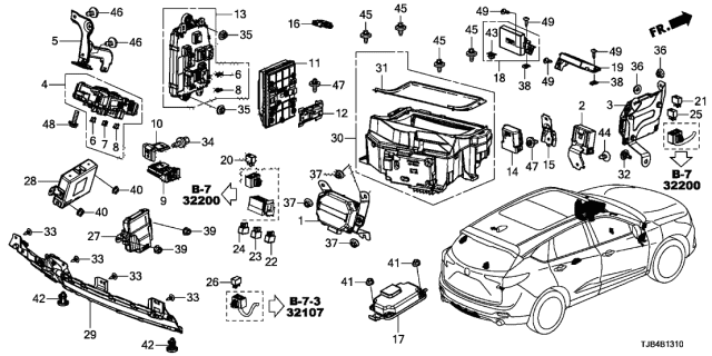2020 Acura RDX AWD Engine Control Unit Diagram for 48310-5YP-023