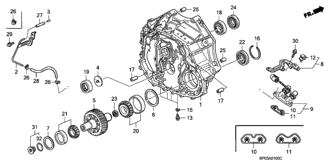 1991 Acura Legend Stay, Lock-Up Solenoid Connector Diagram for 27922-PY4-A00