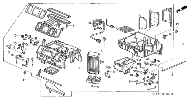 2000 Acura Integra Heater Unit Diagram