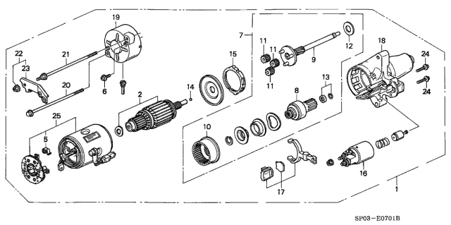 1992 Acura Legend Switch Assembly, Magnet Diagram for 31220-PY3-014