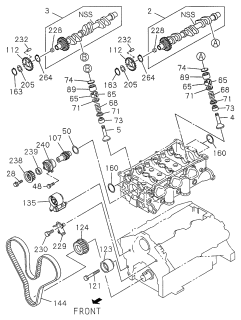 1999 Acura SLX Camshaft Exhaust Diagram for 8-97146-572-1