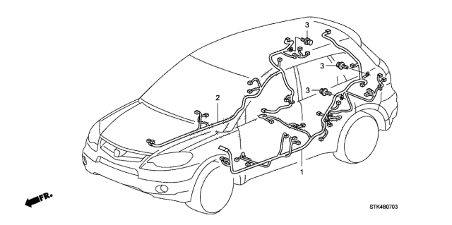 2008 Acura RDX Wire Harness Diagram 4