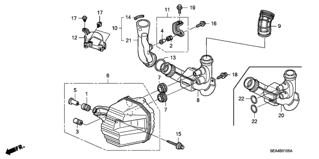 2006 Acura TSX Tube Set, Air In. Diagram for 17250-RBB-A00