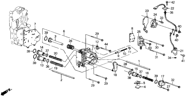 1987 Acura Legend Pipe, Top Clutch Diagram for 22744-PG4-000