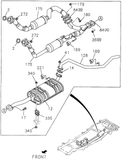 1997 Acura SLX Exhaust Pipe Diagram