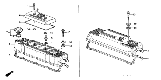 1988 Acura Legend Rubber, Mounting Diagram for 90542-PH7-000