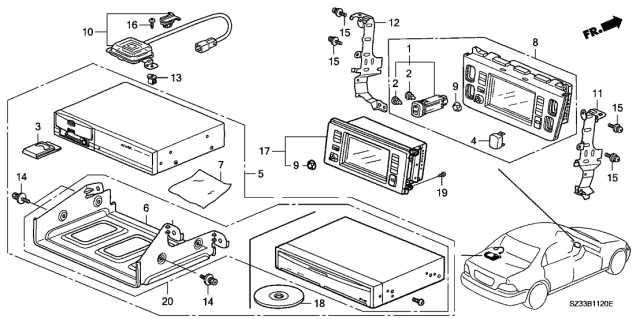 1997 Acura RL Knob, Joy Diagram for 39813-SX0-Z01