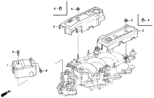 1994 Acura Legend Throttle Body Cover Diagram for 16405-PY3-010