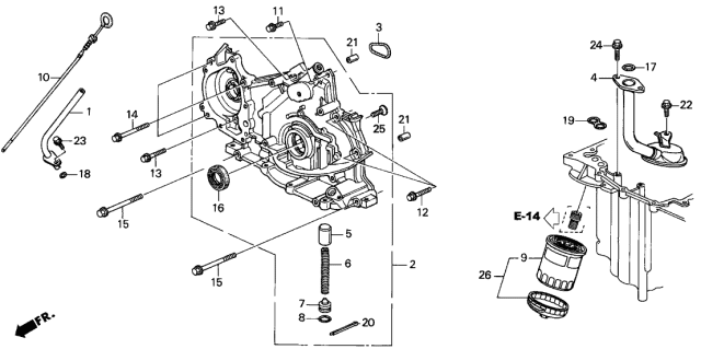2004 Acura RL Pump Assembly, Oil Diagram for 15100-P5A-004