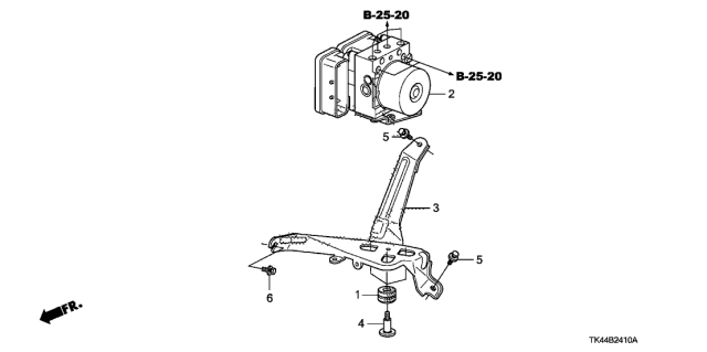 2009 Acura TL Abs Modulator Assembly (Rewritable) Diagram for 57110-TK5-A05