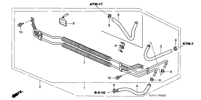 2003 Acura MDX Cooler (ATF) Diagram for 25510-PGH-305