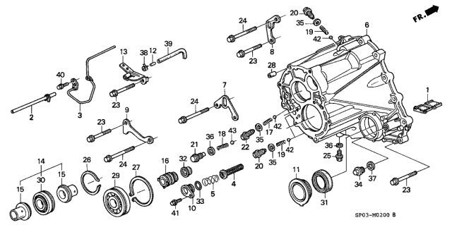 1991 Acura Legend Clamp, Breather Diagram for 21399-PY5-000