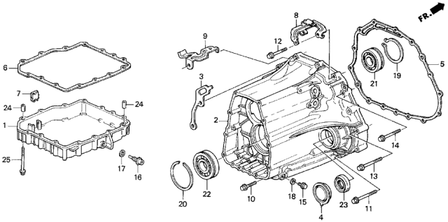1993 Acura Legend Bearing, Ball (6011) Diagram for 91005-PY4-003