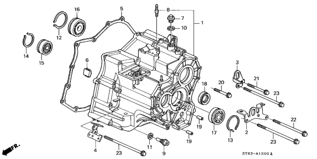 1999 Acura CL AT Transmission Housing Diagram