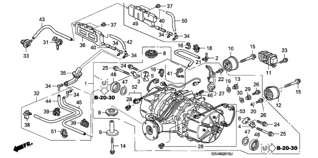 2006 Acura MDX Clamp, Breather Tube Diagram for 41936-RDL-003