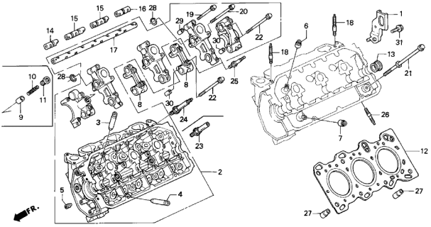 1995 Acura Legend Cylinder Head Diagram 1