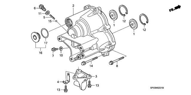 1994 Acura Legend Stay, Extension Diagram for 21312-PY5-000