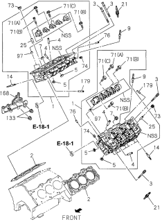 1997 Acura SLX Cylinder Head Assembly Diagram for 8-97137-198-0