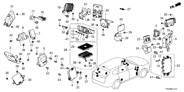 2022 Acura MDX Unit Assembly , IMG Diagram for 38890-TYA-A01