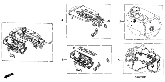 1997 Acura CL Gasket Kit, Cylinder Head Diagram for 06110-P8A-A01