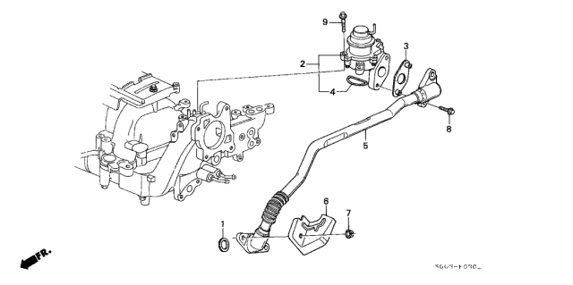 1990 Acura Legend Valve Assembly, Air Suction (Denso) Diagram for 18760-PL2-662