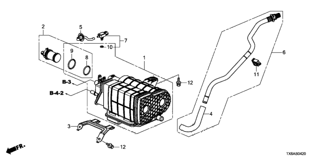 2021 Acura ILX Canister Assembly Diagram for 17011-TR0-L01