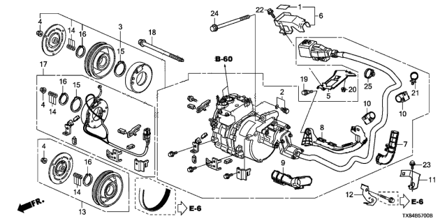 2013 Acura ILX Hybrid Connector Stay (Male) Diagram for 38866-RW0-A00