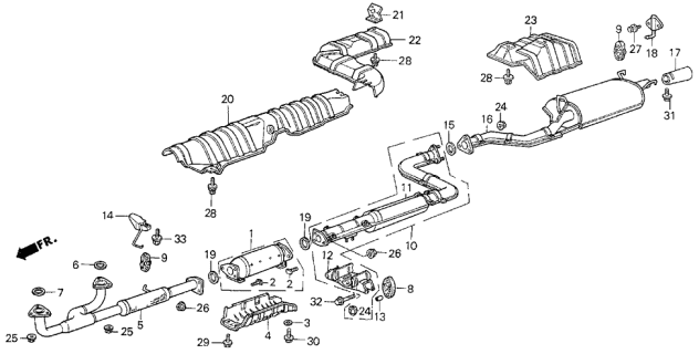 1990 Acura Legend Exhaust Pipe B Diagram for 18220-SD4-053