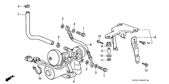 1995 Acura Legend Pump Assembly (Abs) Diagram for 57310-SP0-A04