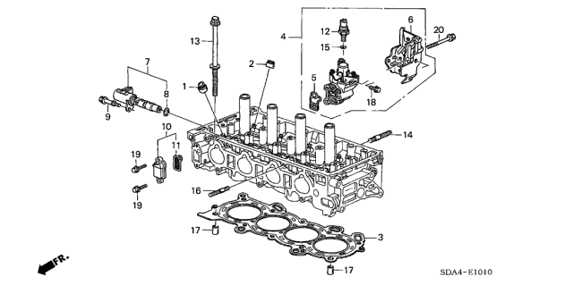 2006 Acura TSX Cylinder Head Gasket (Nippon Leakless) Diagram for 12251-RBB-004