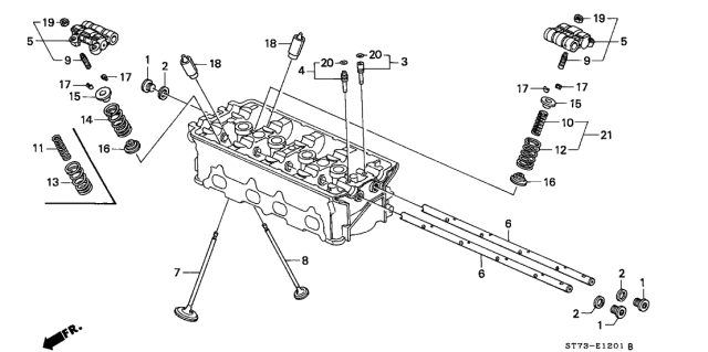 1995 Acura Integra Motion Assembly, Lost Diagram for 14820-P30-000