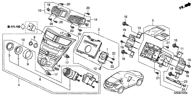 2012 Acura ZDX Screw, Bind (2.6X6) Diagram for 39113-STX-A01